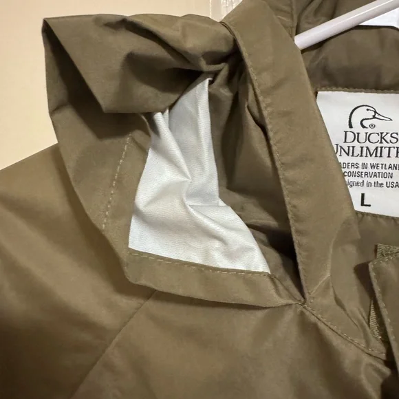 Ducks Unlimited Olive Green Windbreaker Jacket - Picture 10 of 10